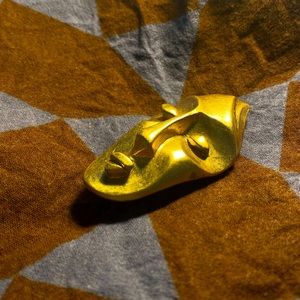 Vintage Mask Face Brooch
